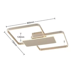 Lucande Lámparas Kadira 80 Lámpara De Techo Nickel - Lucande -Lucande 4251911710533 9922004 3