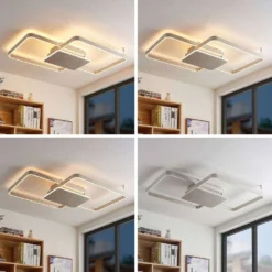 Lucande Lámparas Kadira 102 Lámpara De Techo Nickel - Lucande -Lucande 42519117105573