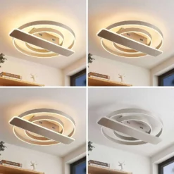 Lucande Lámparas Linetti Lámpara De Techo Nickel - Lucande -Lucande 42519117107933