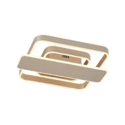 Lucande Lámparas Linetti Square 40 Lámpara De Techo Nickel - Lucande