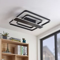 Lucande Lámparas Linetti Square 70 Lámpara De Techo Black - Lucande -Lucande 42519117108233