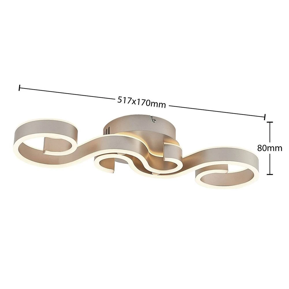 Lucande Lámparas Admira Lámpara De Techo L51,7 Nickel - Lucande 4 Lucande Lámparas Admira Lámpara De Techo L51,7 Nickel - Lucande - Imagen 4