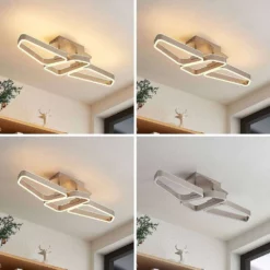 Lucande Lámparas Quinn 3 Lámpara De Techo Nickel - Lucande -Lucande 42519117110112