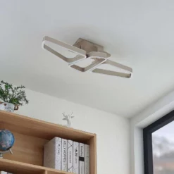 Lucande Lámparas Quinn 3 Lámpara De Techo Nickel - Lucande -Lucande 42519117110113