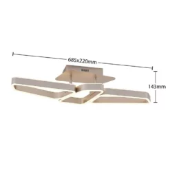 Lucande Lámparas Quinn 3 Lámpara De Techo Nickel - Lucande -Lucande 42519117110114