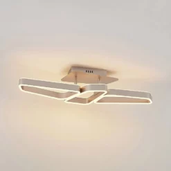 Lucande Lámparas Quinn 3 Lámpara De Techo Nickel - Lucande -Lucande 42519117110115