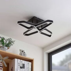 Lucande Lámparas Quinn 4 Lámpara De Techo Black/Gold - Lucande -Lucande 42519117110283