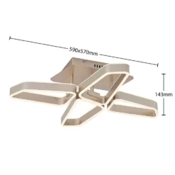 Lucande Lámparas Quinn 4 Lámpara De Techo Nickel - Lucande 9 Lucande Lámparas Quinn 4 Lámpara De Techo Nickel - Lucande -Lucande 42519117110354