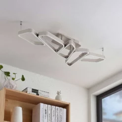 Lucande Lámparas Quinn 5 Lámpara De Techo Nickel - Lucande -Lucande 42519117110593