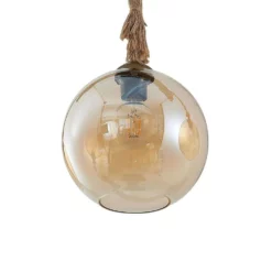 Lucande Lámparas Mevan 3 Lámpara Colgante Wood/Amber - Lucande -Lucande 42519117112955