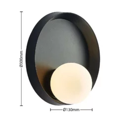 Lucande Lámparas Andelina Aplique De Pared Black/Opal - Lucande -Lucande 42519117121003