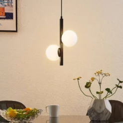 Lucande Lámparas Emarin Lámpara Colgante Black/Opal - Lucande -Lucande 42519117130533