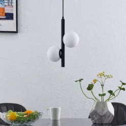 Lucande Lámparas Emarin Lámpara Colgante Black/Opal - Lucande -Lucande 42519117130534