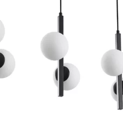 Lucande Lámparas Emarin 3 Lámpara Colgante Black/Opal - Lucande -Lucande 42519117130606