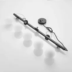 Lucande Lámparas Emarin Long Lámpara Colgante Black/Opal - Lucande -Lucande 42519117130846