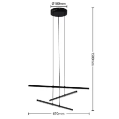 Lucande Lámparas Satilum Lámpara Colgante Black - Lucande -Lucande 42519117131694