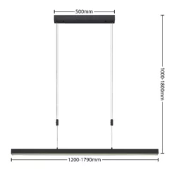 Lucande Lámparas Merrit LED Lámpara Colgante Anthracite - Lucande -Lucande 4251911719055 5