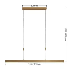 Lucande Lámparas Merrit Lámpara Colgante Matt Brass - Lucande -Lucande 4251911719062 4