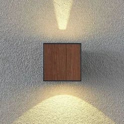 Lucande Lámparas Cimala Aplique Exterior H11,5 Wood - Lucande -Lucande 42519117197655