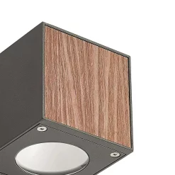 Lucande Lámparas Cimala Aplique Exterior H11,5 Wood - Lucande -Lucande 42519117197656