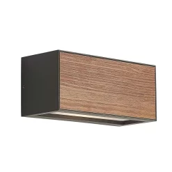 Lucande Lámparas Lengo Aplique Exterior E27 L25 Wood - Lucande