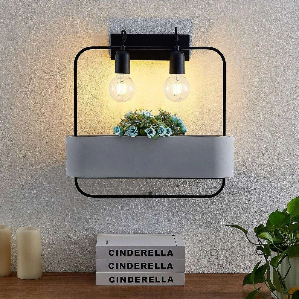 Lucande Lámparas Teona Aplique De Pared Black/Grey - Lucande 2 Lucande Lámparas Teona Aplique De Pared Black/Grey - Lucande - Imagen 2