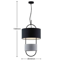 Lucande Lámparas Amylee Lámpara Colgante Black/Grey - Lucande 8 Lucande Lámparas Amylee Lámpara Colgante Black/Grey - Lucande -Lucande 4251911719888 3