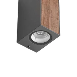 Lucande Lámparas Cimala Aplique Exterior H14,4 Wood - Lucande -Lucande 42519117200756