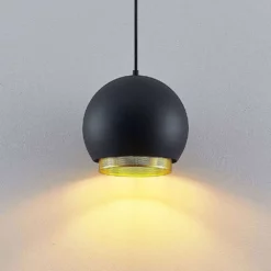 Lucande Lámparas Sivaniel Lámpara Colgante Ø25 Black/Gold - Lucande -Lucande 42519117263055