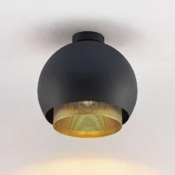 Lucande Lámparas Sivaniel Lámpara De Techo Black/Gold - Lucande -Lucande 42519117263435