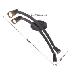 Lucande Lámparas Velanoris 4 Lámpara De Techo Black - Lucande -Lucande 4251911726824 4