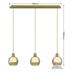 Lucande Lámparas Mylah 3 Lámpara Colgante L18 Brass - Lucande 8 Lucande Lámparas Mylah 3 Lámpara Colgante L18 Brass - Lucande -Lucande 4251911730272 3