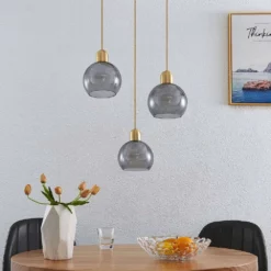 Lucande Lámparas Mylah Cluster Lámpara Colgante Ø18 Brass - Lucande -Lucande 4251911730548 3