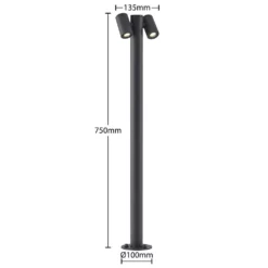 Lucande Lámparas Saige 2 Lámpara Exterior/Jardín H75 - Lucande -Lucande 42519117363664