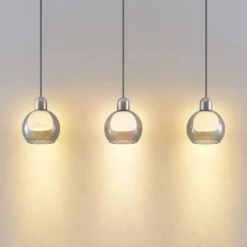 Lucande Lámparas Kaiya 3 Lámpara Colgante L18 Nickel - Lucande -Lucande 4251911738216 4