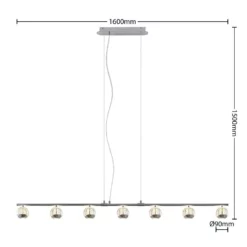 Lucande Lámparas Kilio 7 Lámpara Colgante Chrome - Lucande -Lucande 42519117440334