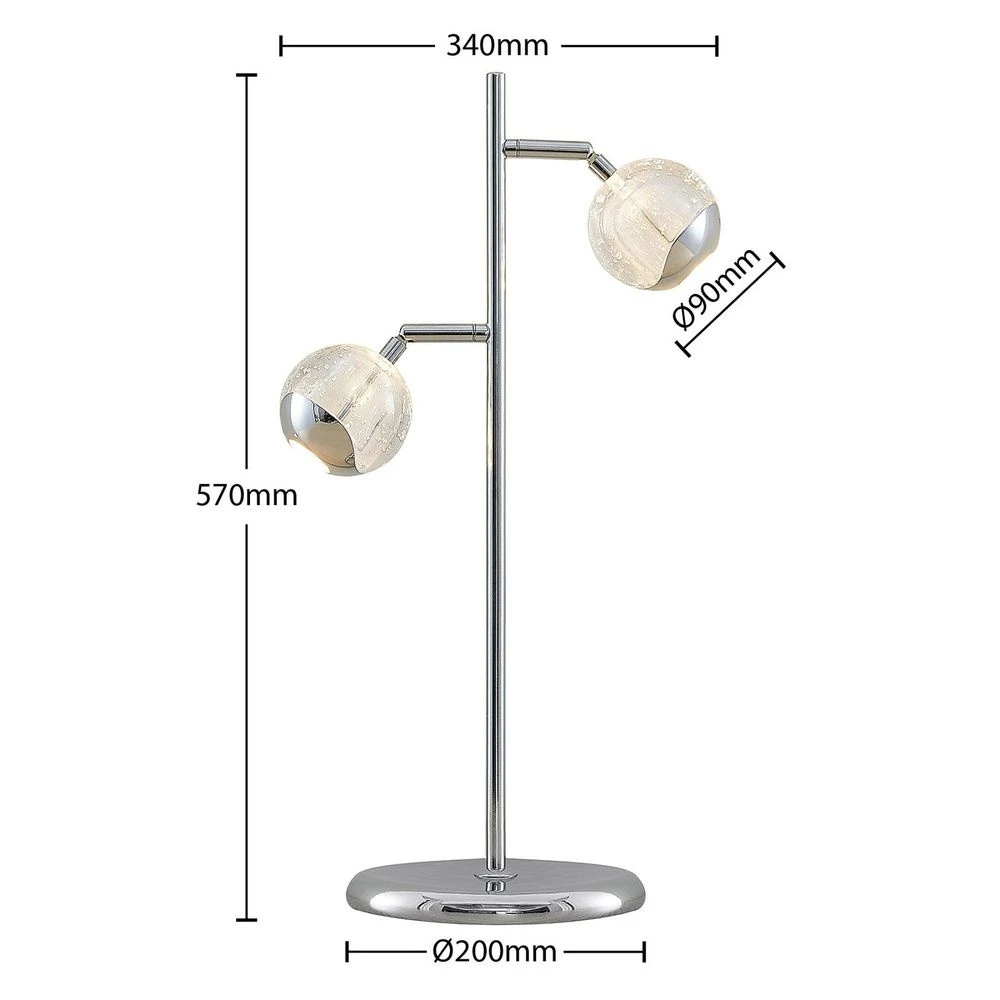 Lucande Lámparas Kilio Lámpara De Sobremesa Dim. Chrome - Lucande 2 Lucande Lámparas Kilio Lámpara De Sobremesa Dim. Chrome - Lucande - Imagen 2