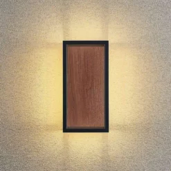 Lucande Lámparas Rafail LED Aplique Exterior Dark Grey/Dark Wood - Lucande -Lucande 4251911744415 5