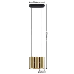 Lucande Lámparas Cesur 3 Lámpara Colgante Brass - Lucande -Lucande 4251911745375 4