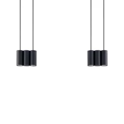 Lucande Lámparas Cesur 6 Lámpara Colgante Black - Lucande