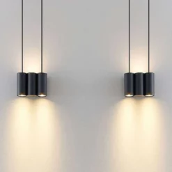 Lucande Lámparas Cesur 6 Lámpara Colgante Black - Lucande -Lucande 4251911745382 4