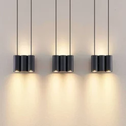 Lucande Lámparas Cesur 9 Lámpara Colgante Black - Lucande -Lucande 4251911745405 5