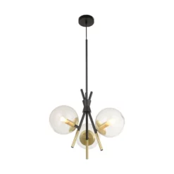 Lucande Lámparas Sotiana 3 Round Lámpara Colgante Black/Brass - Lucande 5 Lucande Lámparas Sotiana 3 Round Lámpara Colgante Black/Brass - Lucande -Lucande 4251911746365 3